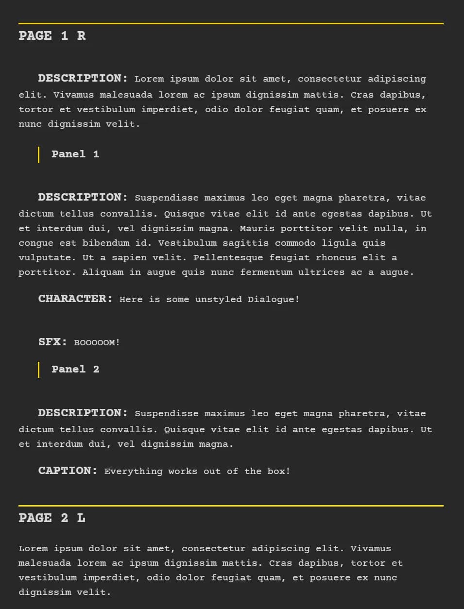 Comic Scripter screenshot