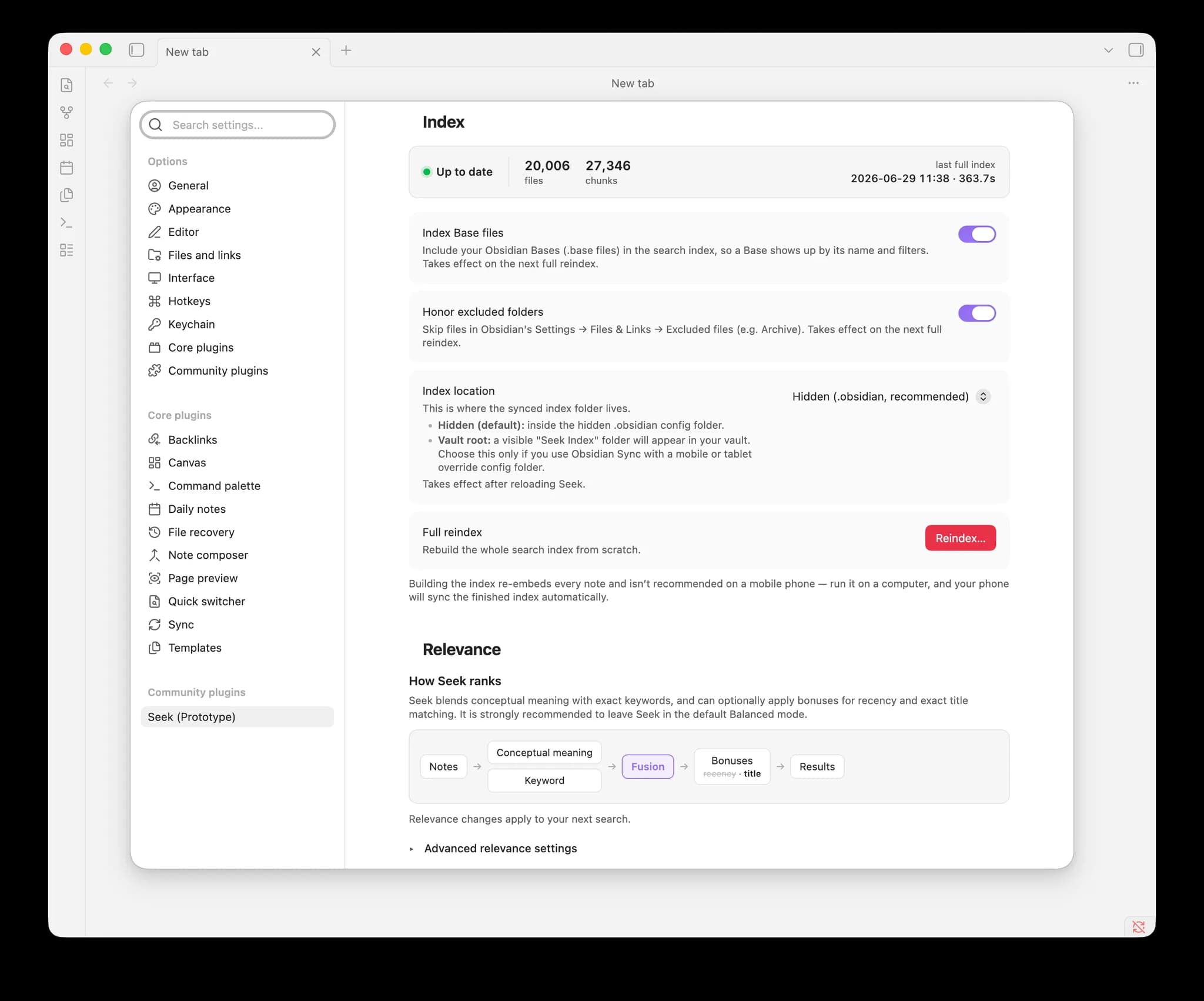 Seek screenshot