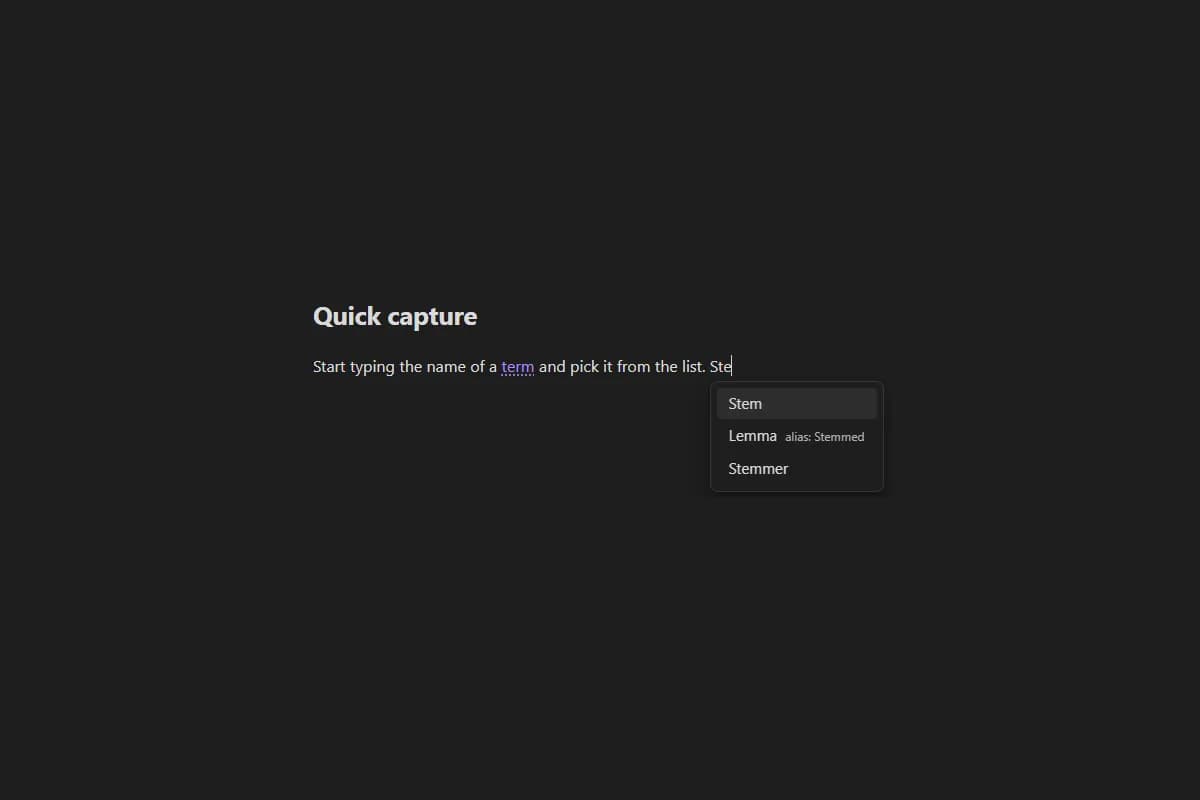 Glossary Linker screenshot