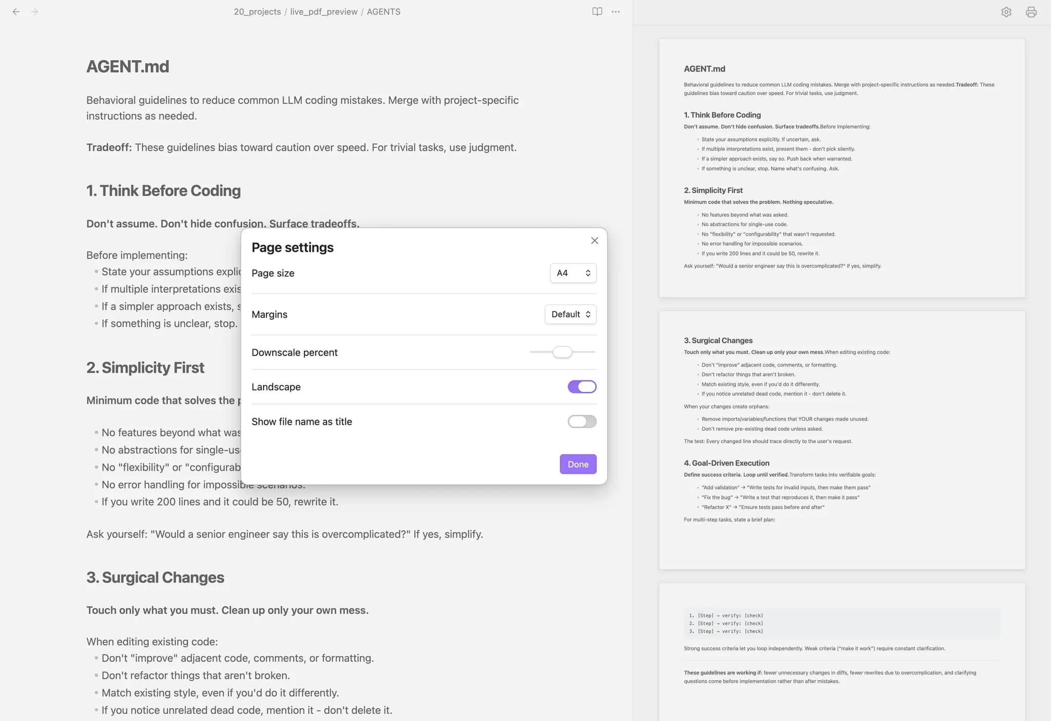 Live PDF Preview screenshot