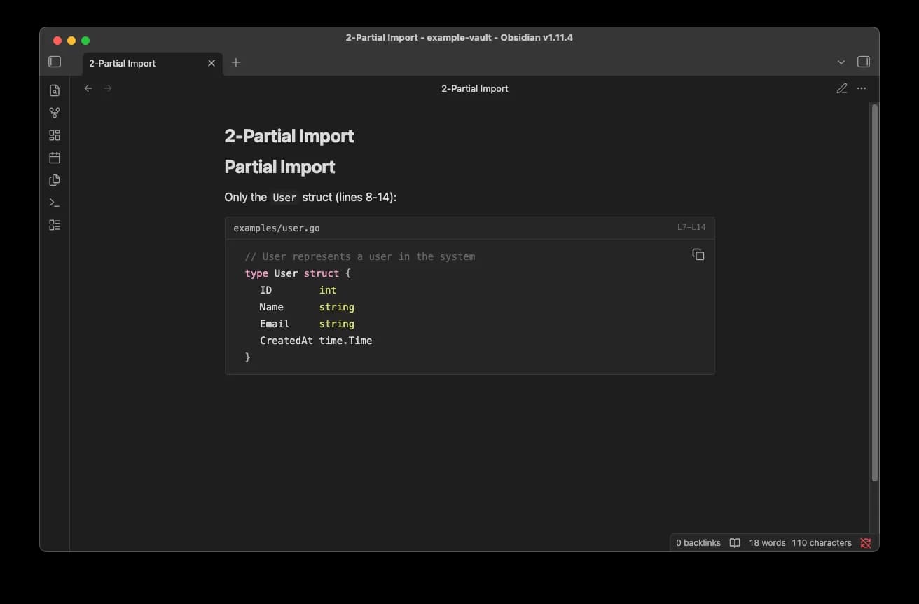 Code Import screenshot