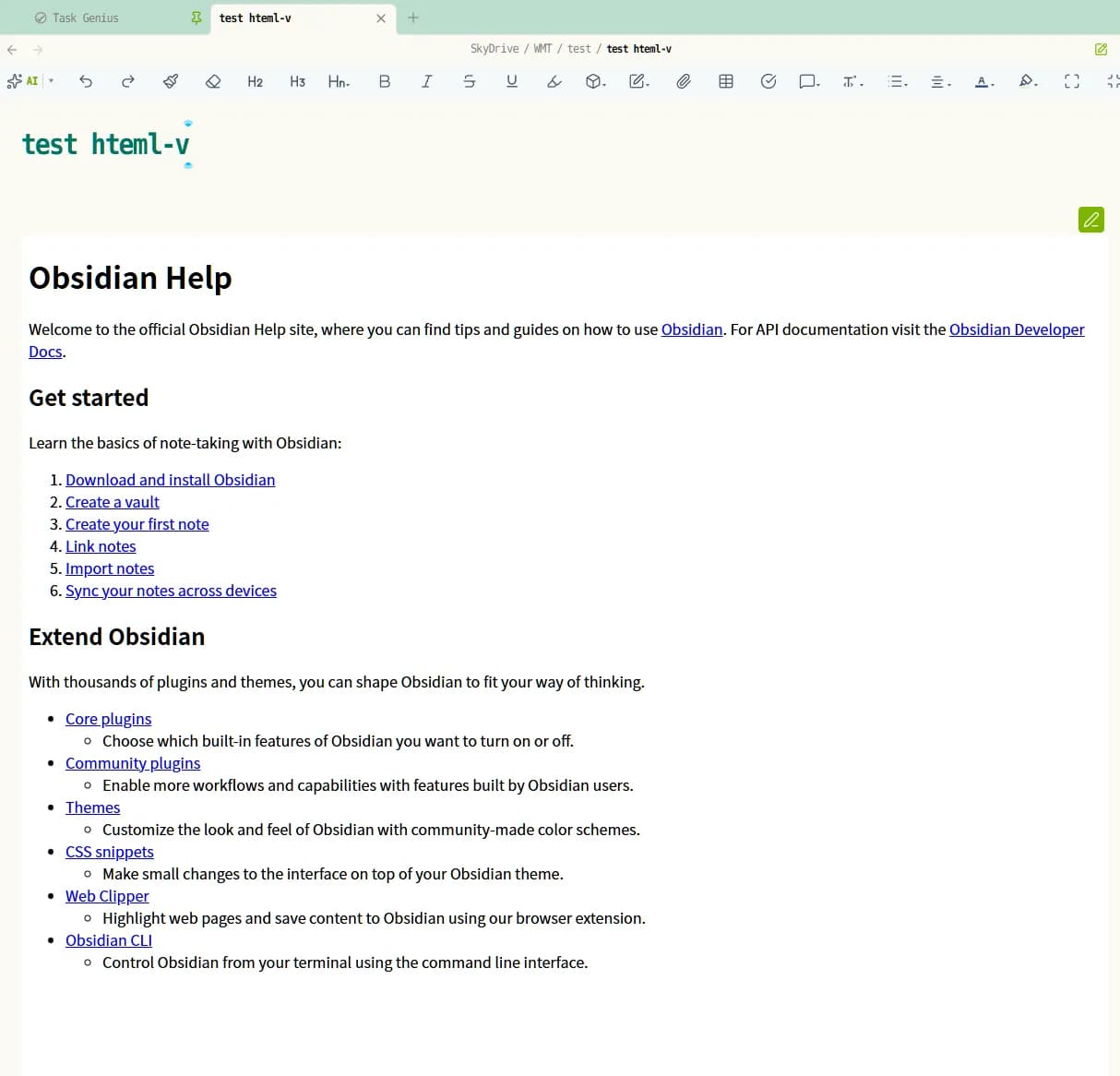HTML V Editor screenshot