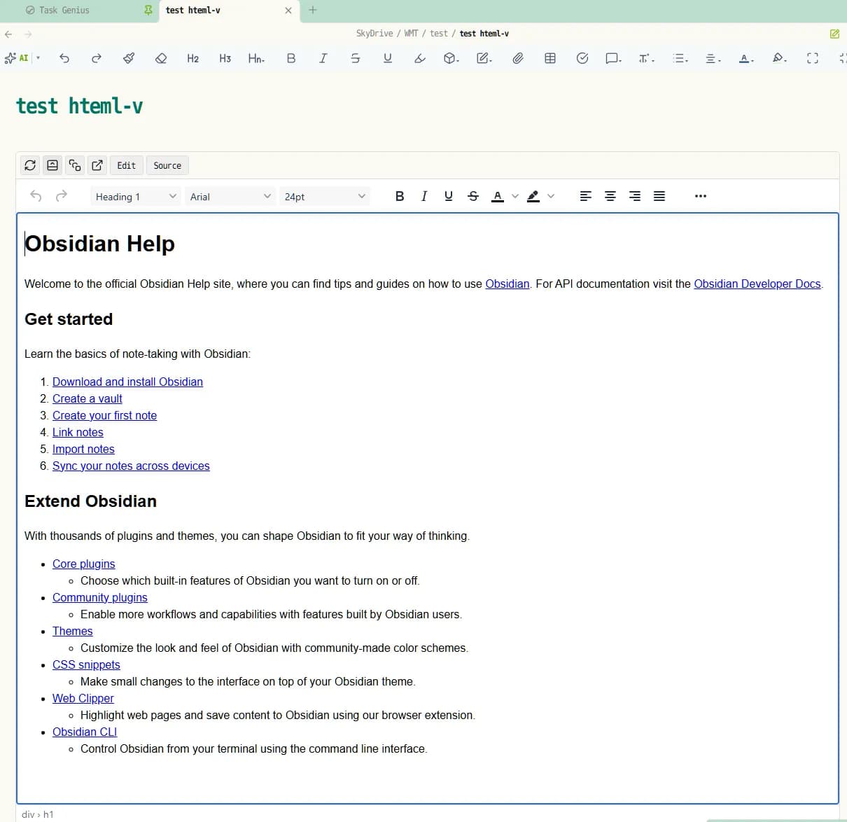HTML V Editor screenshot
