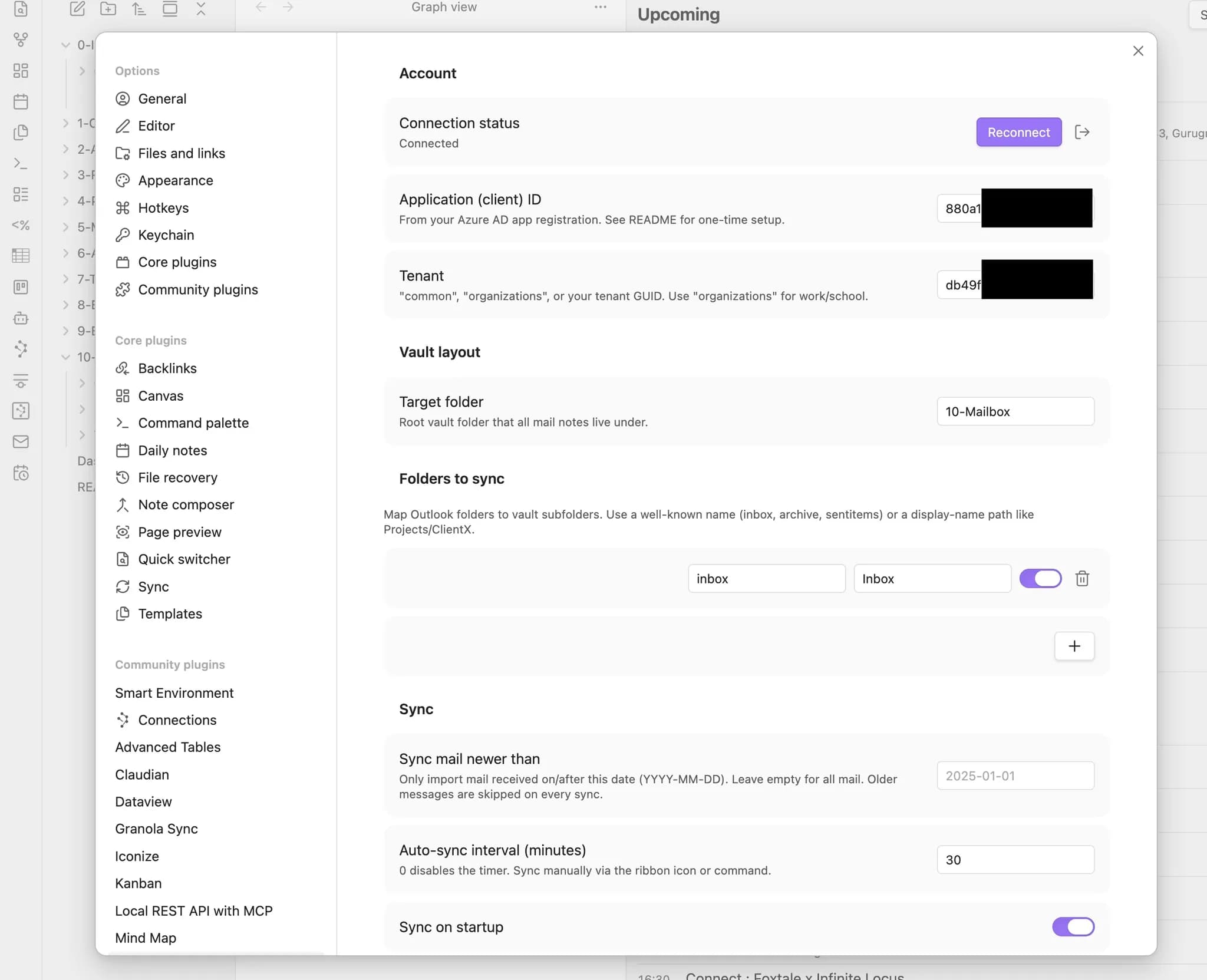 Outlook Teams and Calendar screenshot