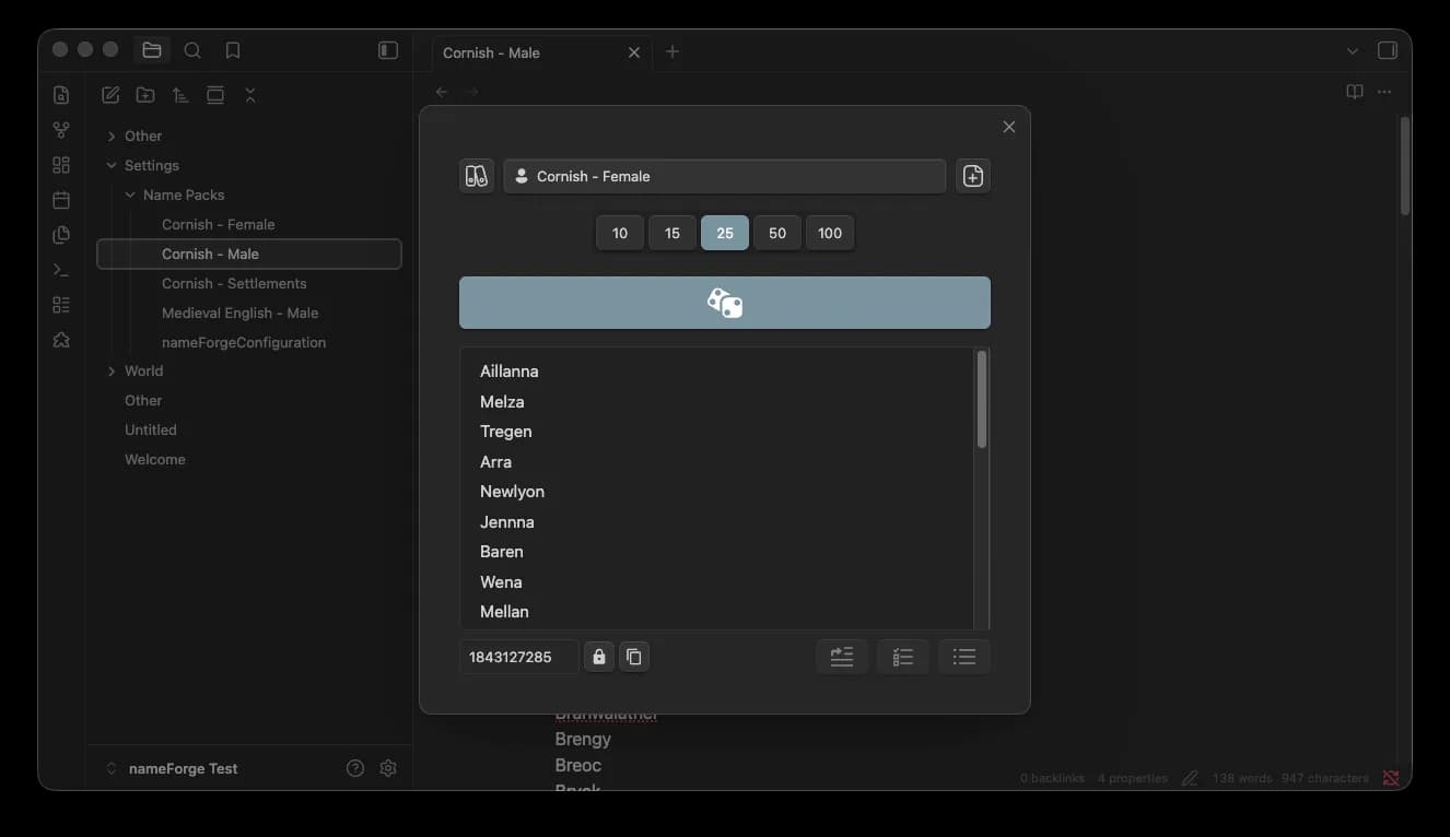 nameForge screenshot