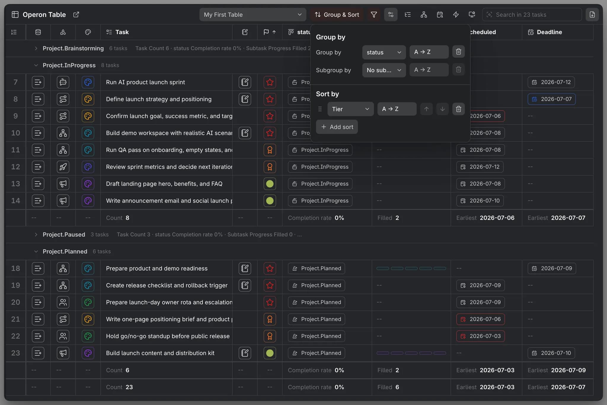 Operon screenshot
