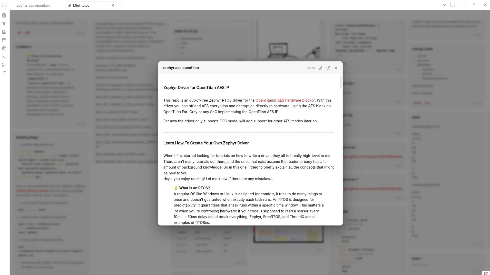 Mini Notes screenshot