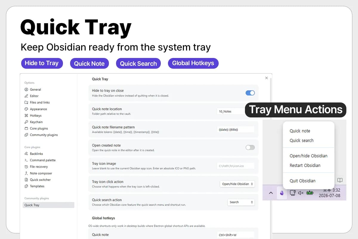 Quick Tray screenshot