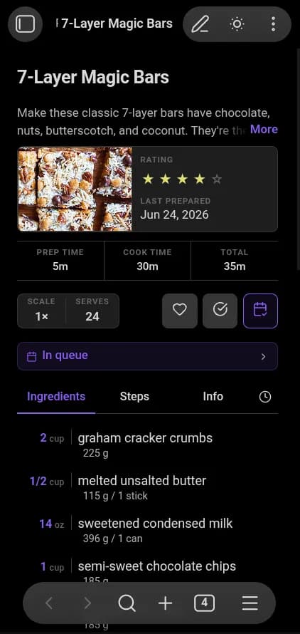 Recipe Box screenshot