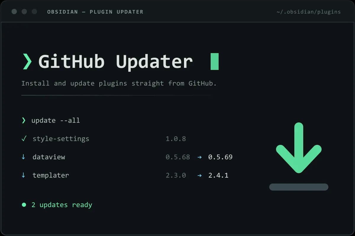 GitHub Updater screenshot