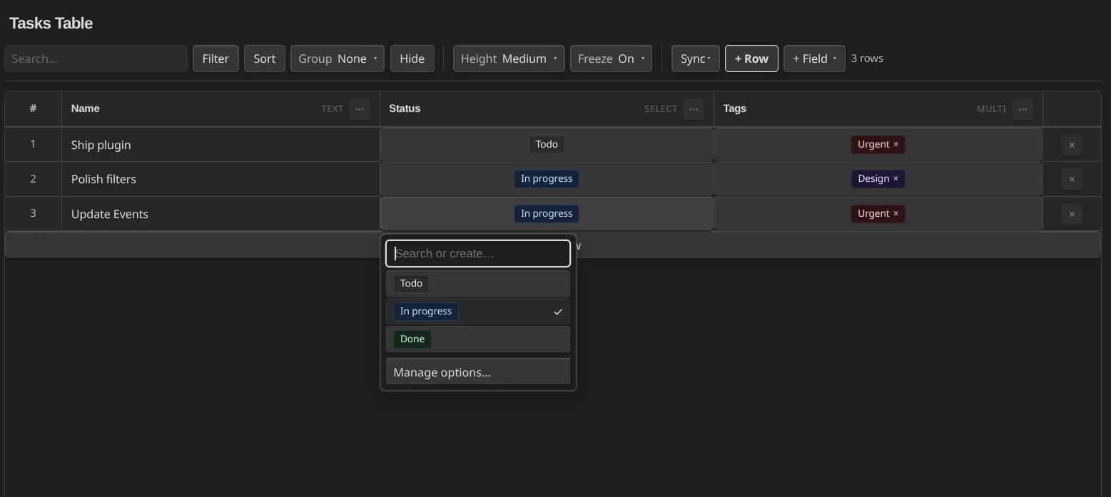 Airtable Tabula screenshot