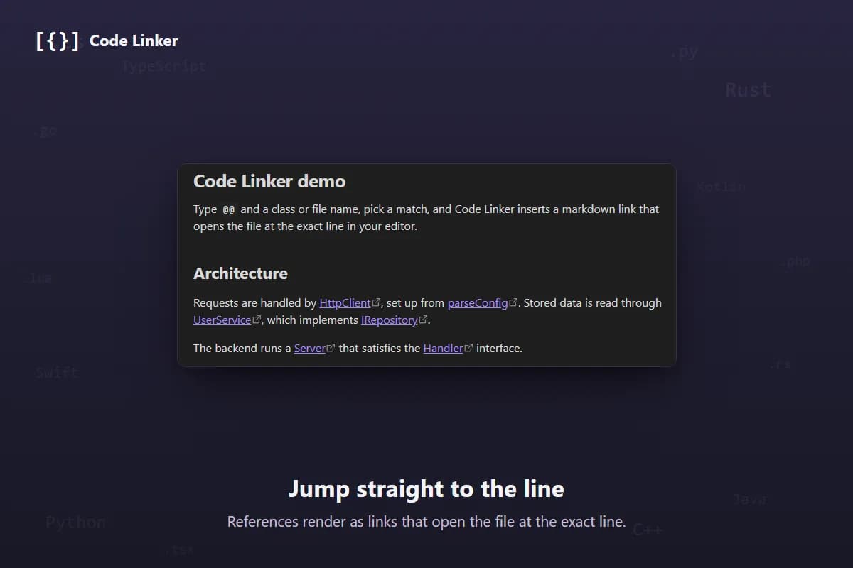 Code Linker screenshot