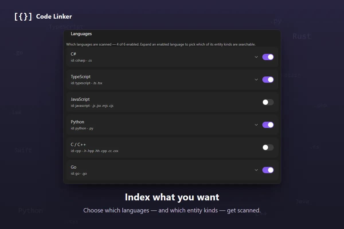 Code Linker screenshot