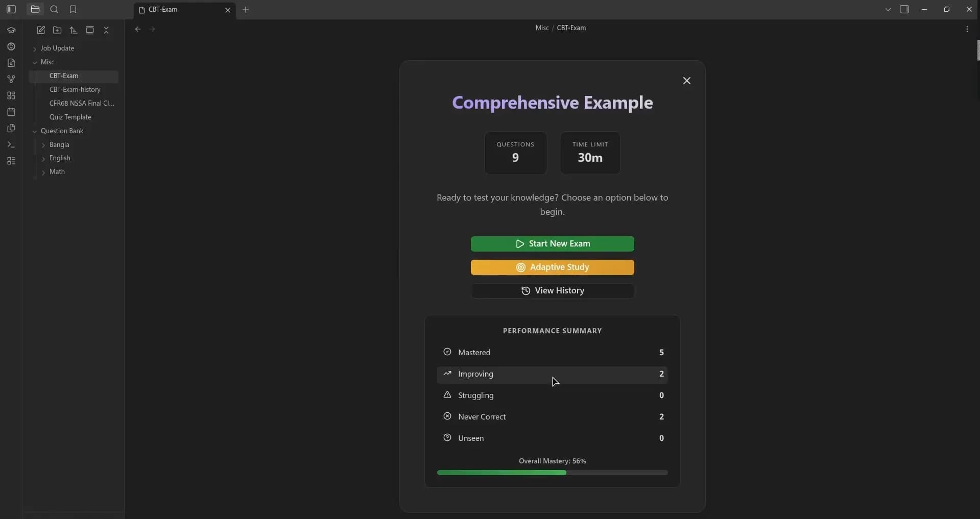 CBT Exam Simulator screenshot