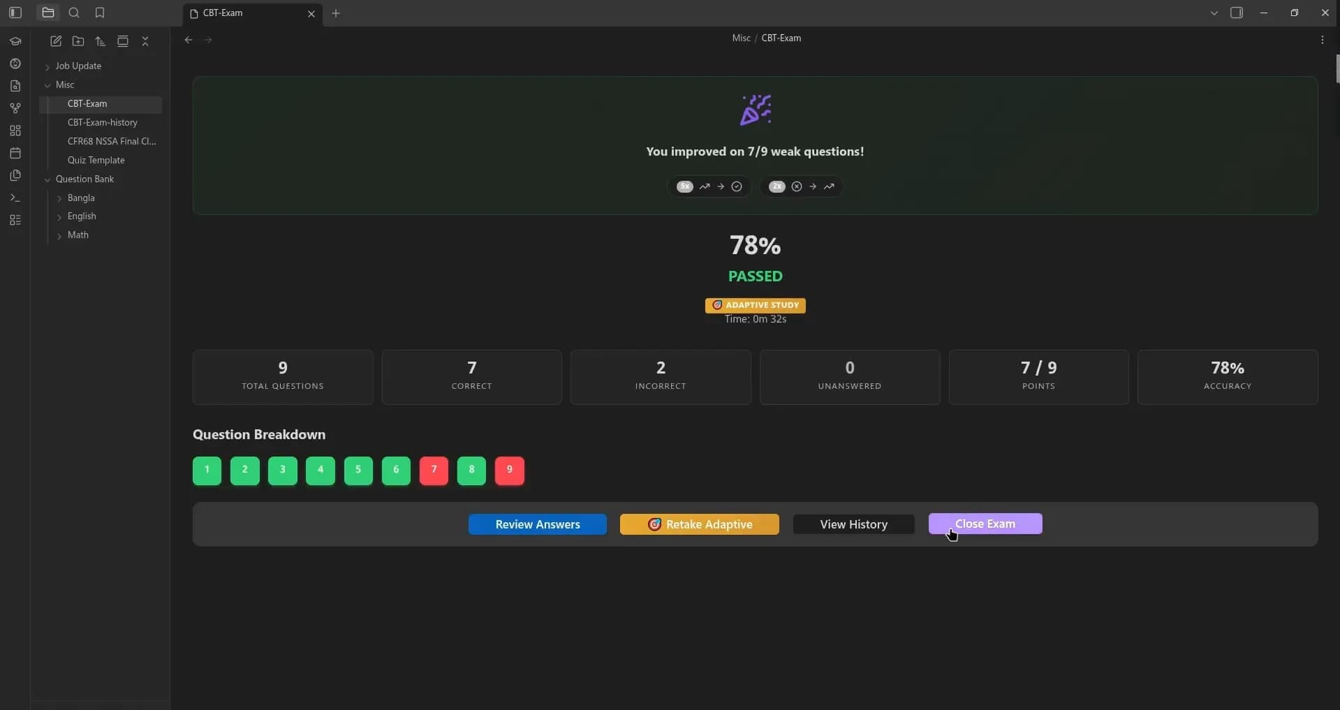 CBT Exam Simulator screenshot