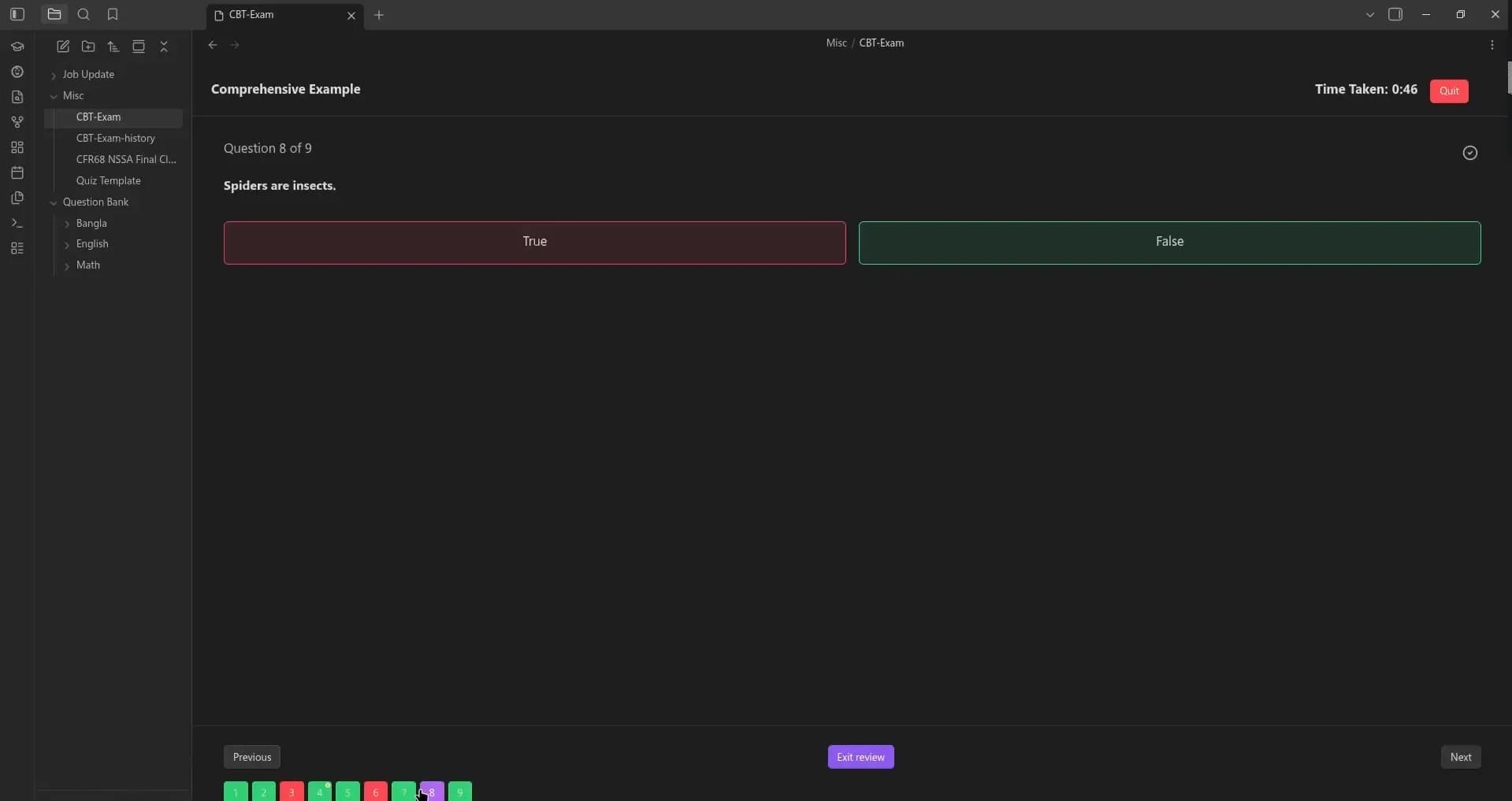 CBT Exam Simulator screenshot