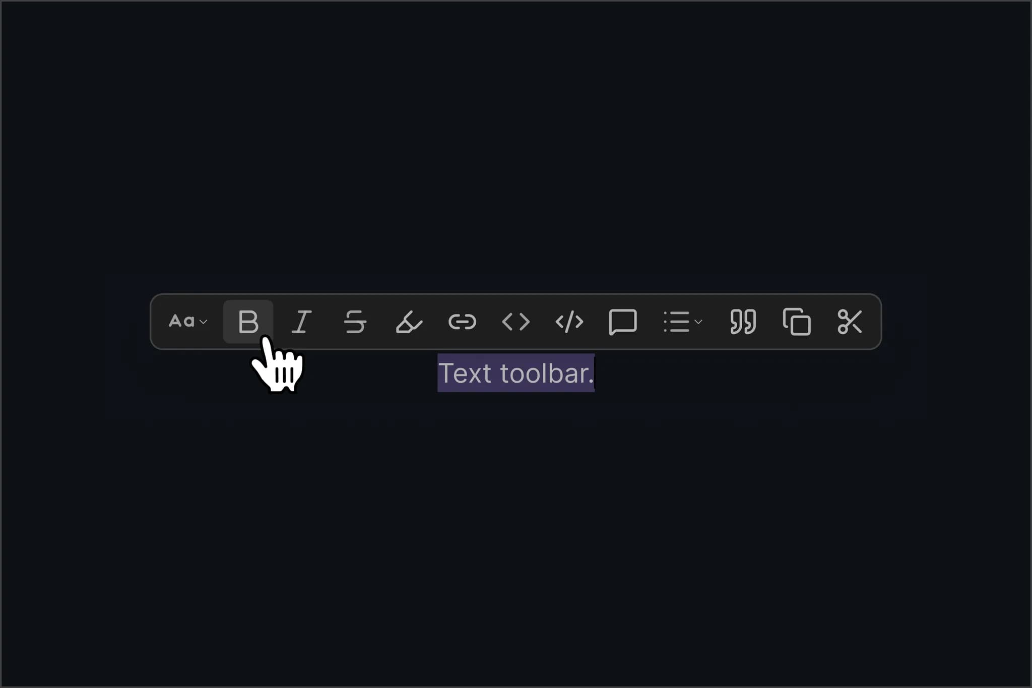 Text Formatting Toolbar screenshot