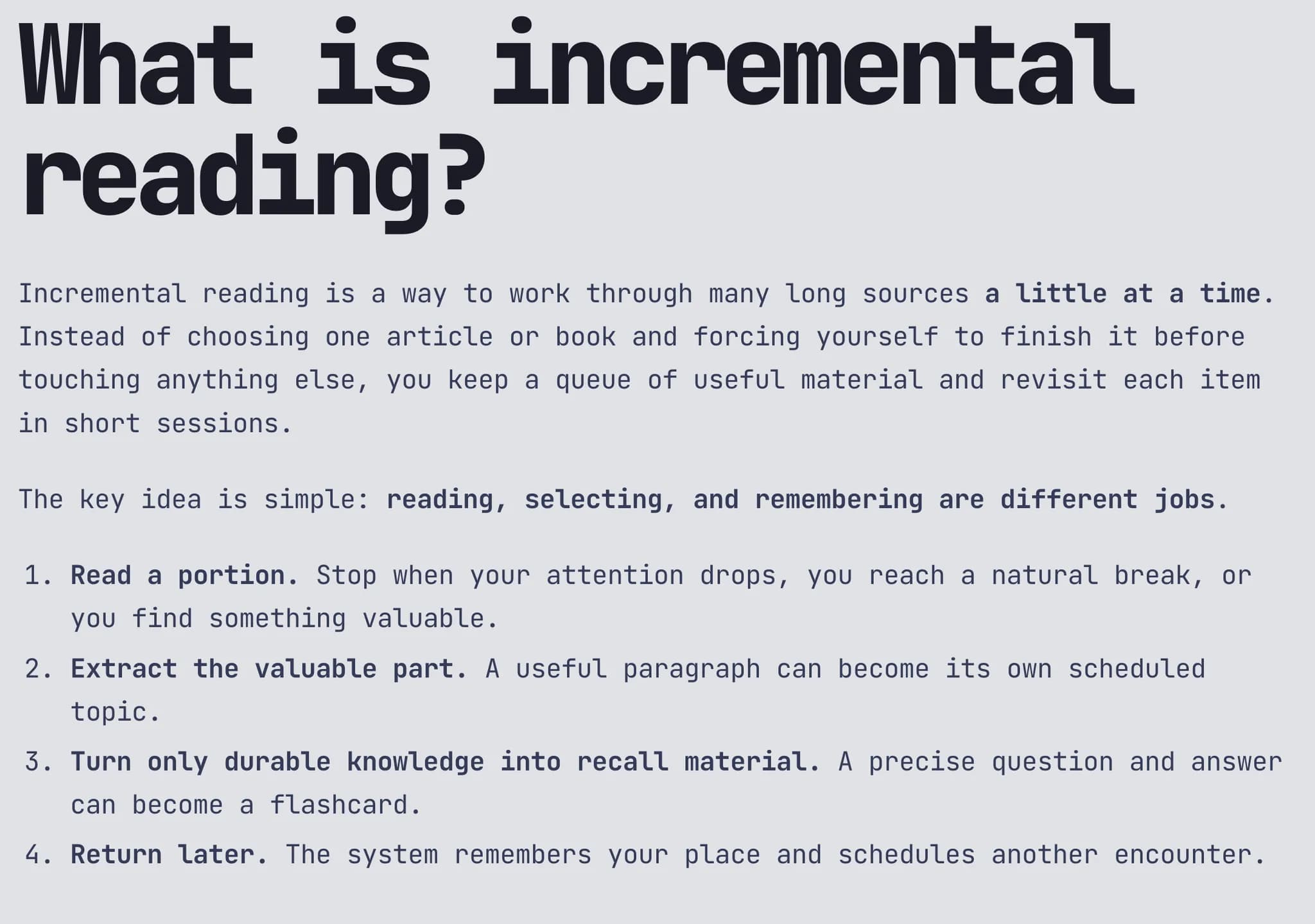 Incremental Reading Toolkit screenshot