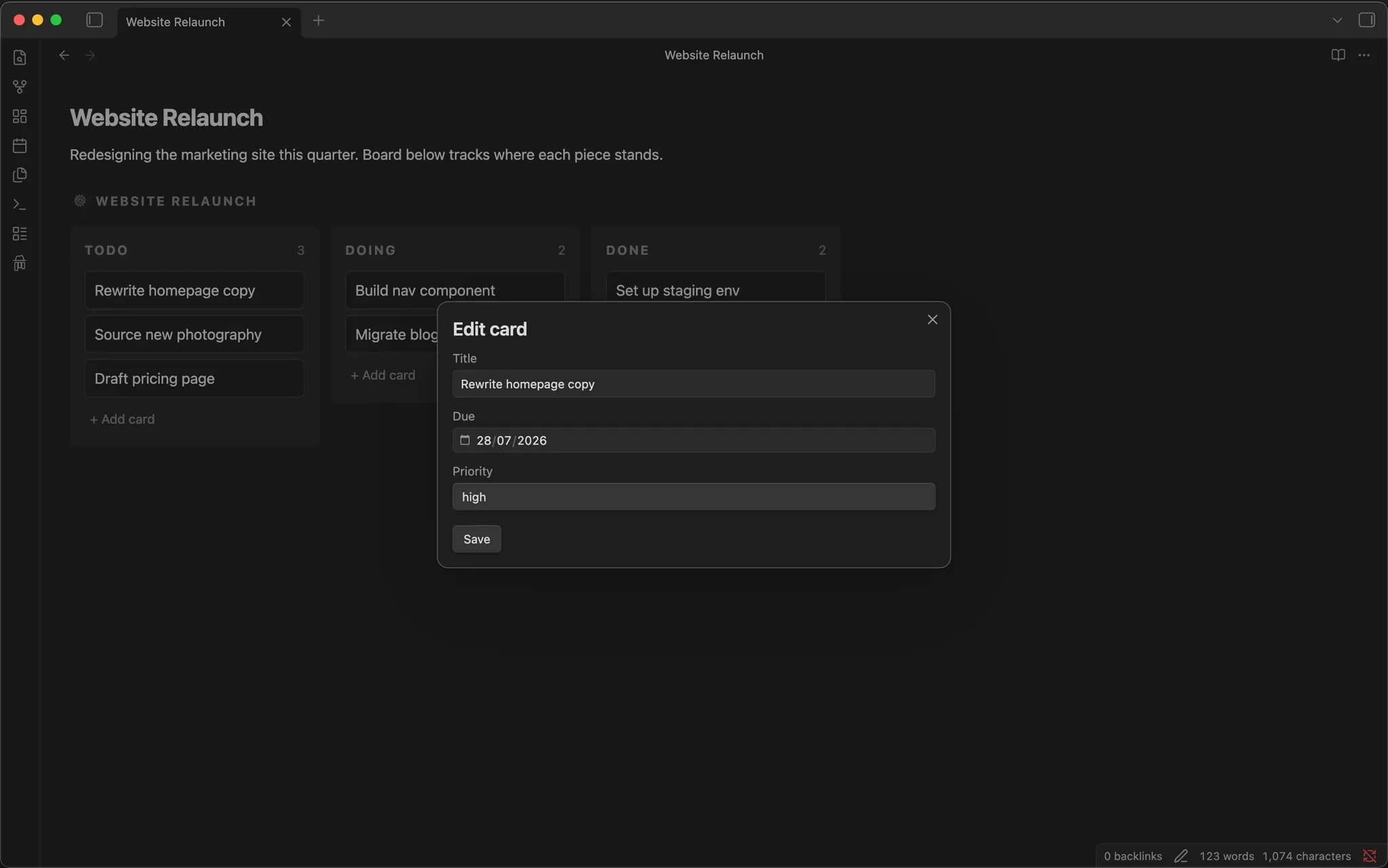 Fancy Kanban screenshot