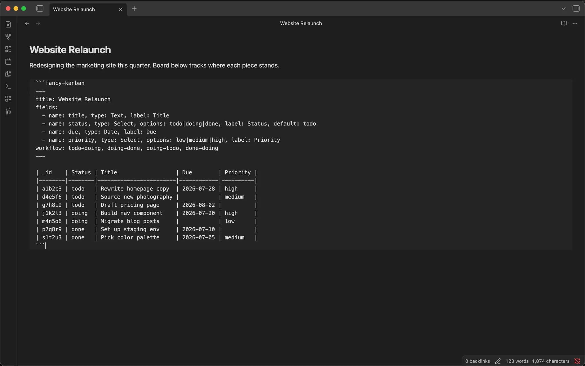 Fancy Kanban screenshot