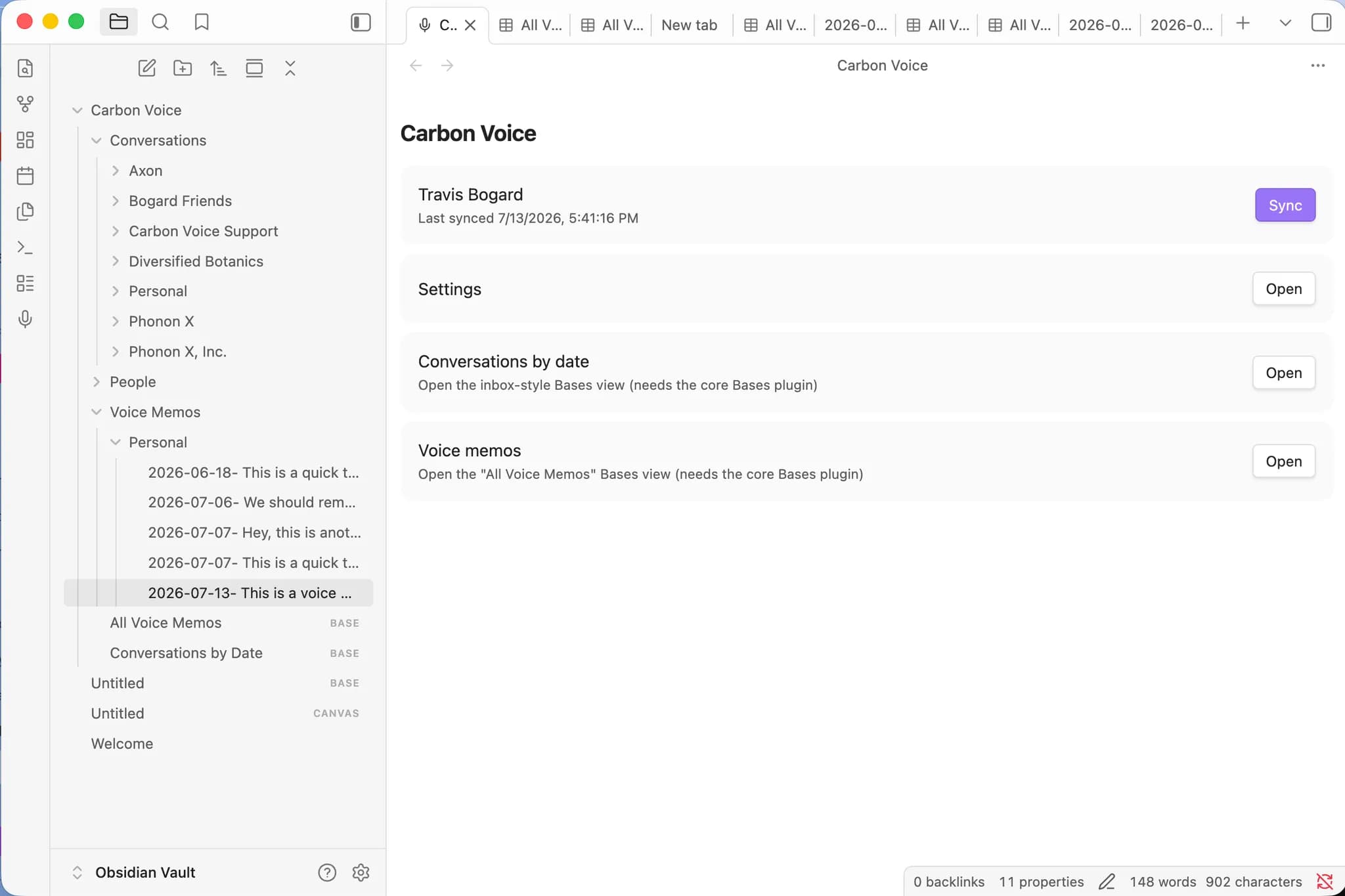 Carbon Voice Sync screenshot