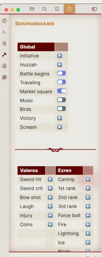 Syrinscape Online Player screenshot
