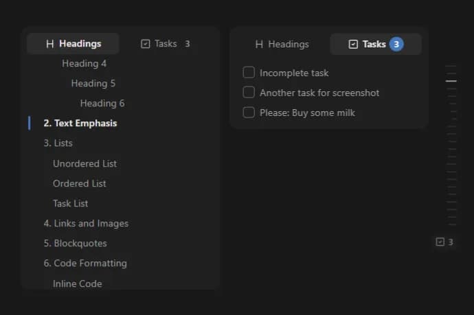 Subtle TOC screenshot