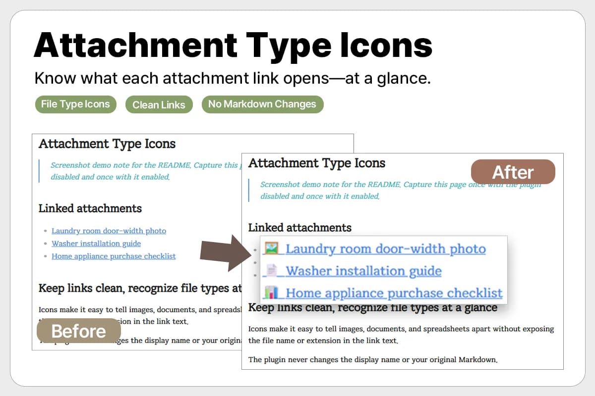 Attachment Type Icons screenshot