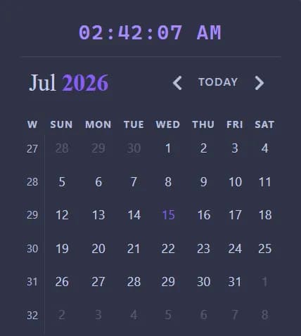 Calendar Clock Companion screenshot