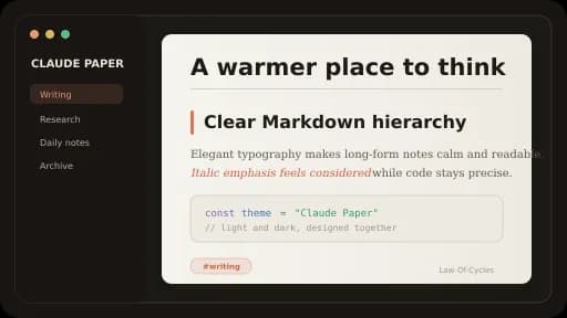 Claude Paper screenshot