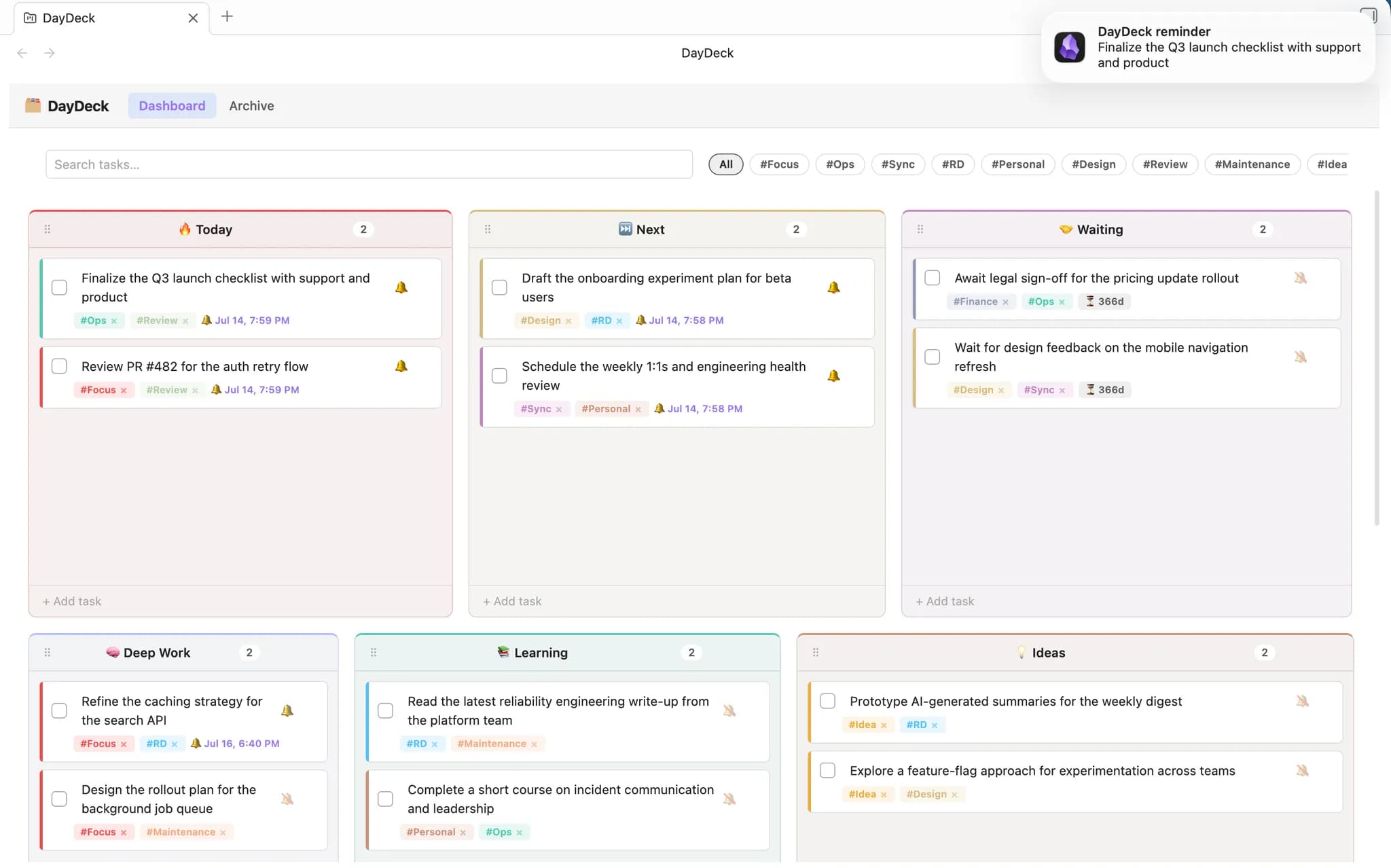DayDeck screenshot