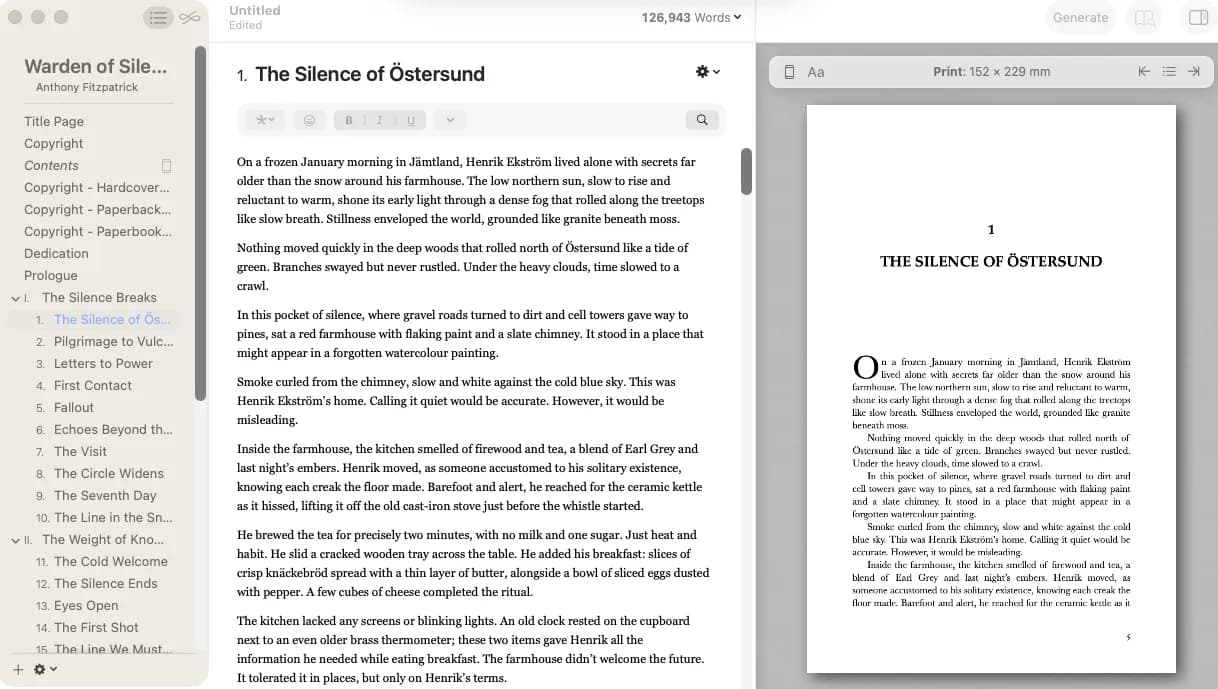 Manuscript Compiler screenshot
