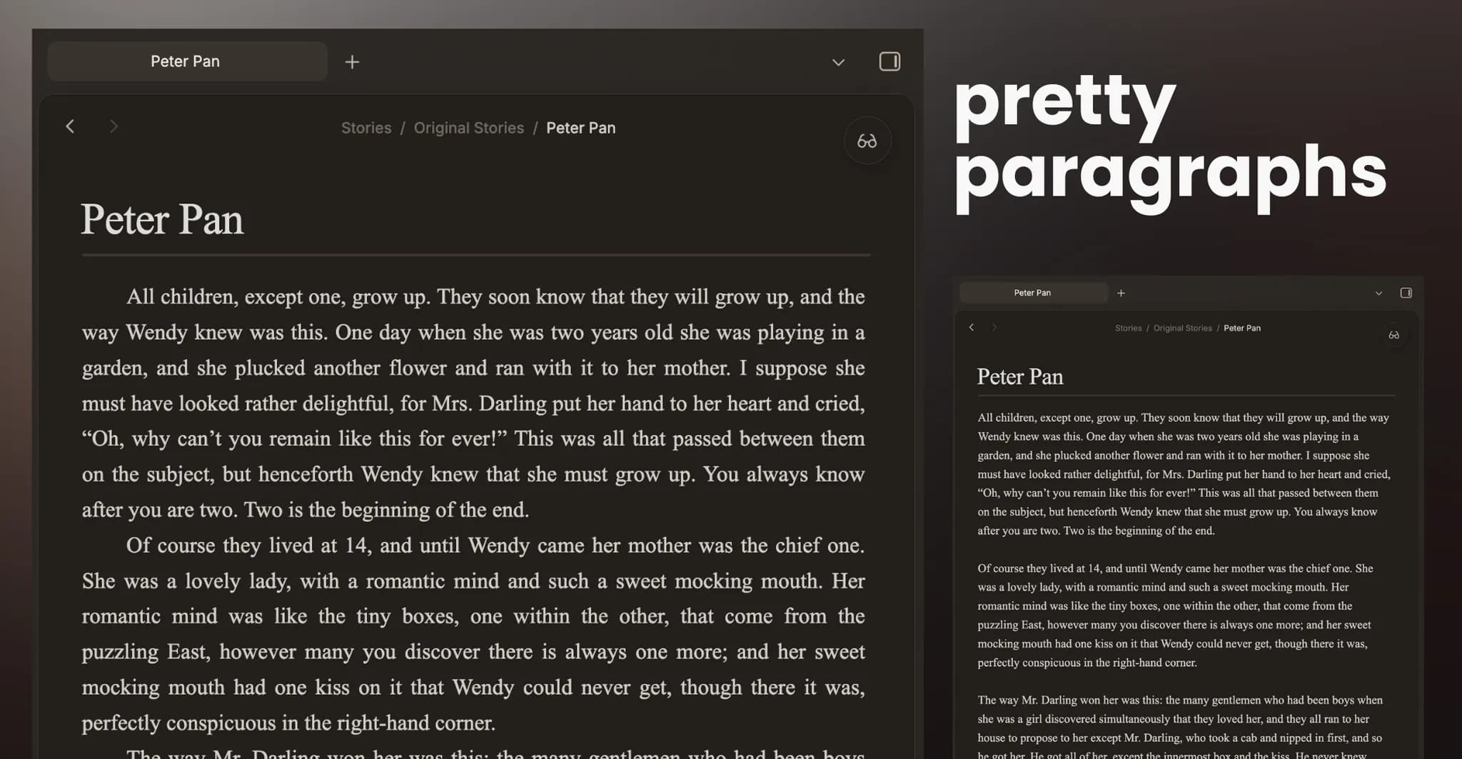 Pretty Paragraphs screenshot