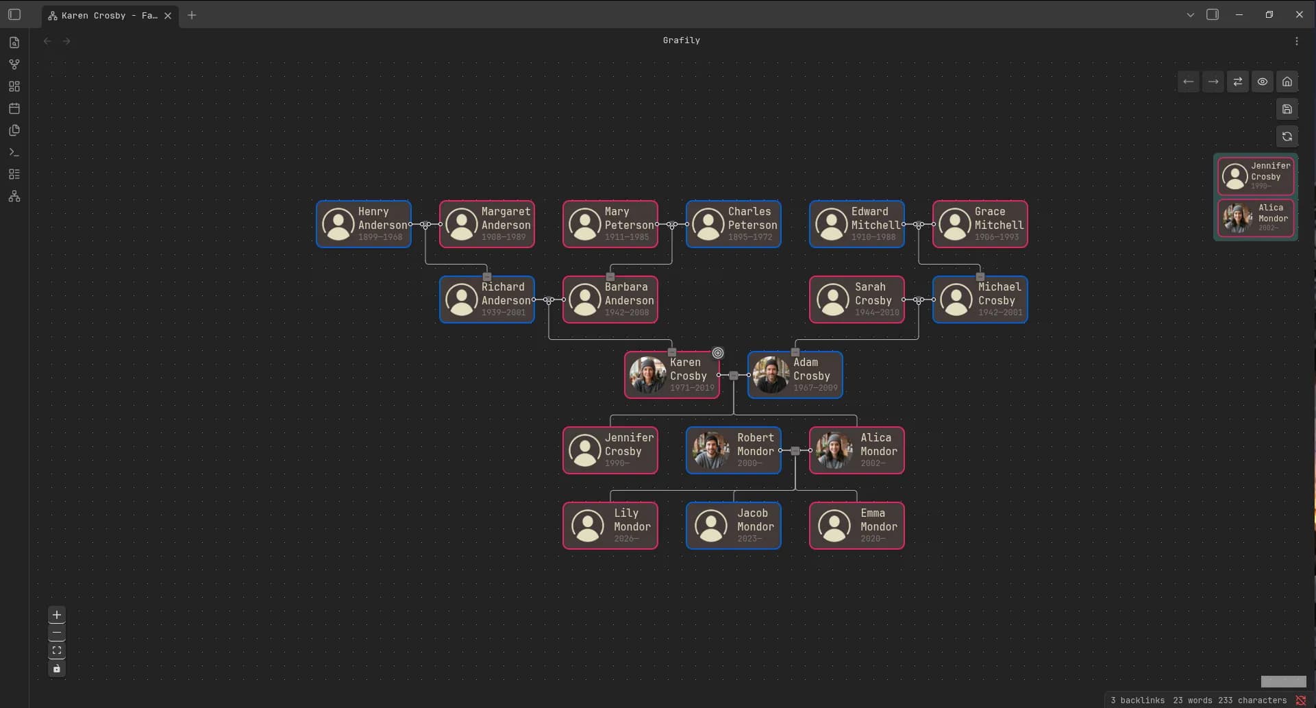 Grafily screenshot