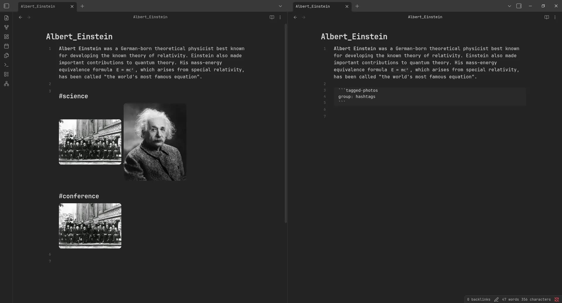 Photo-tagging screenshot