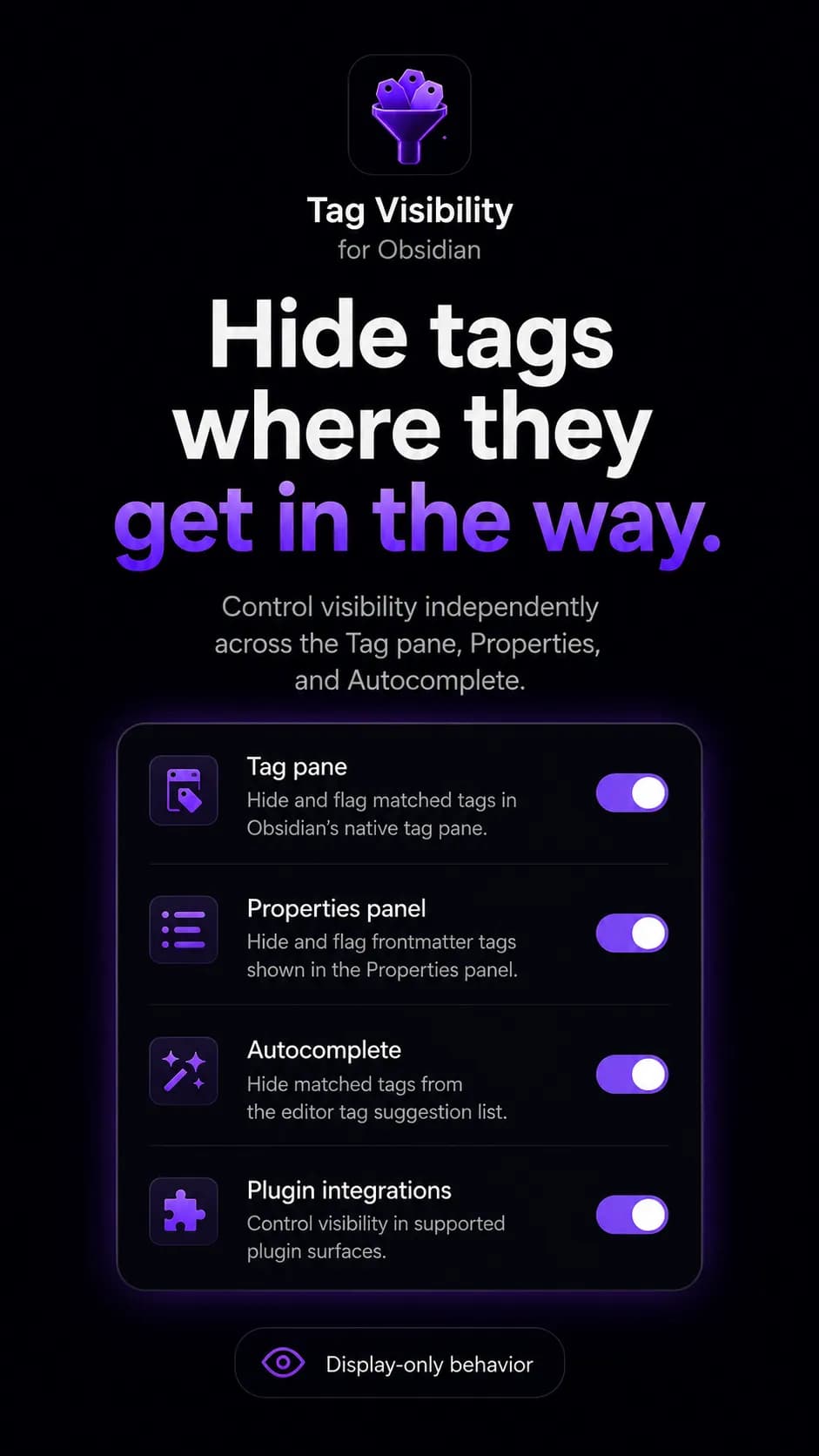 Tag Visibility screenshot