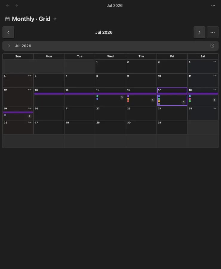 Diary screenshot