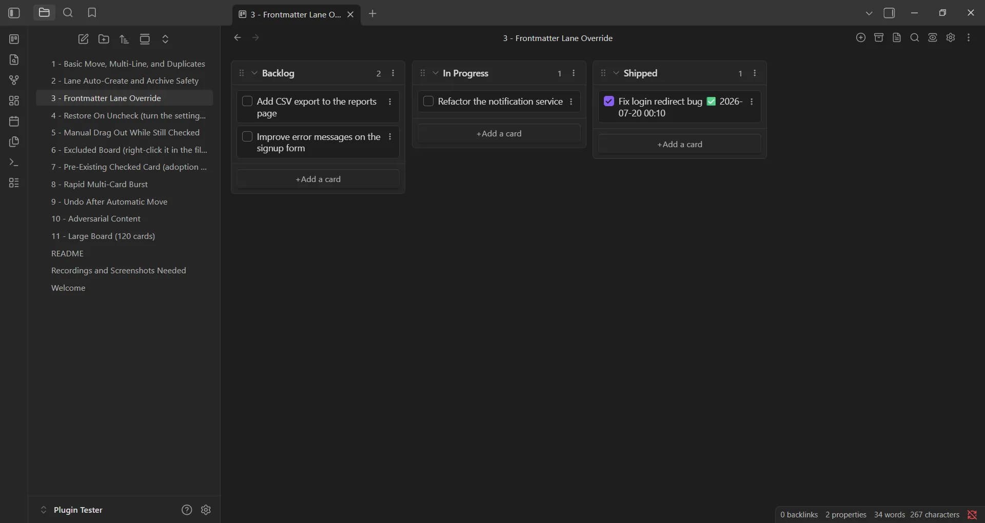 Kanban Complete Mover screenshot