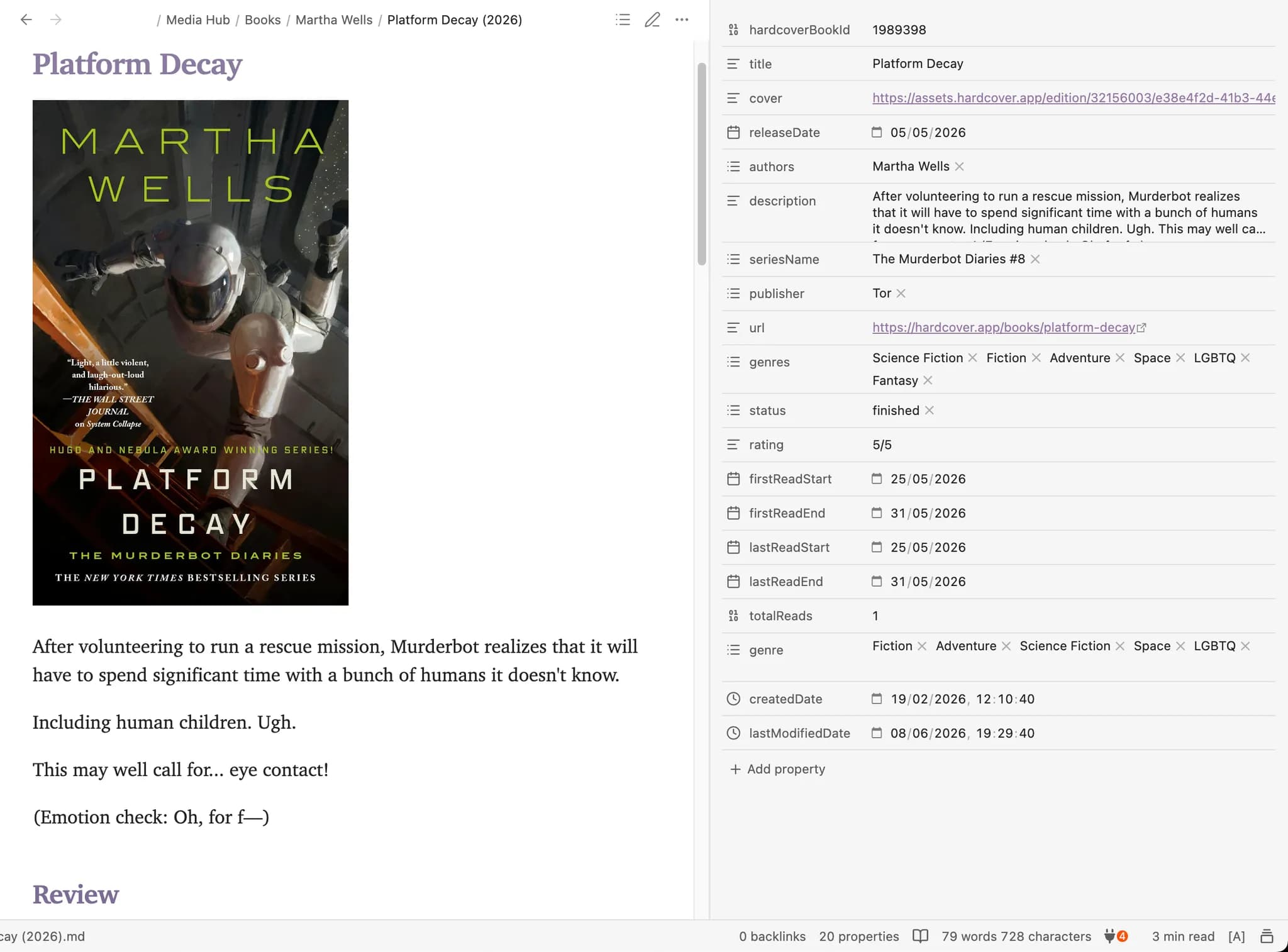 Hardcover screenshot