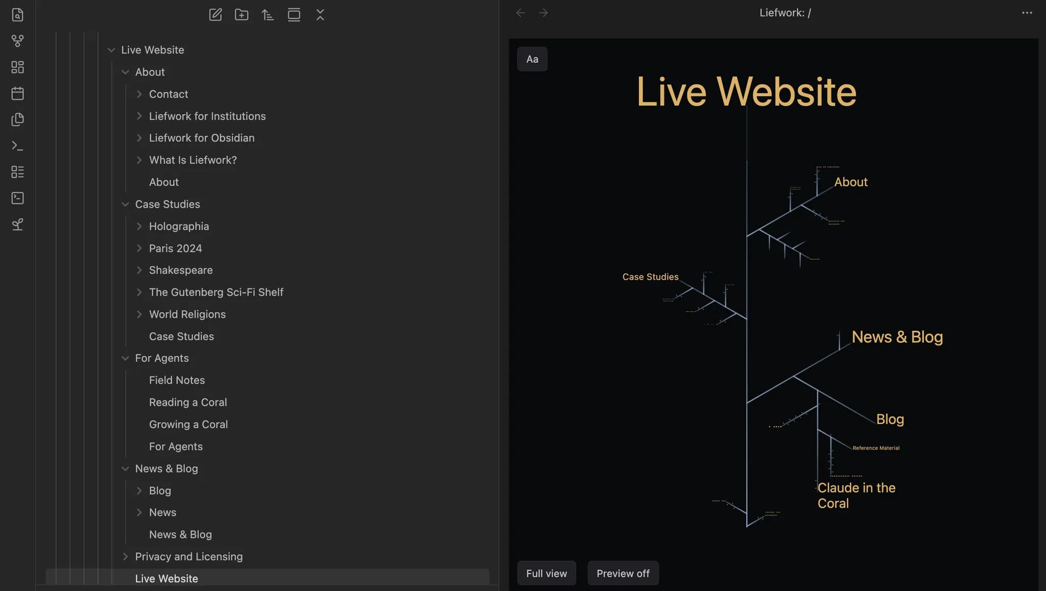 Liefwork screenshot