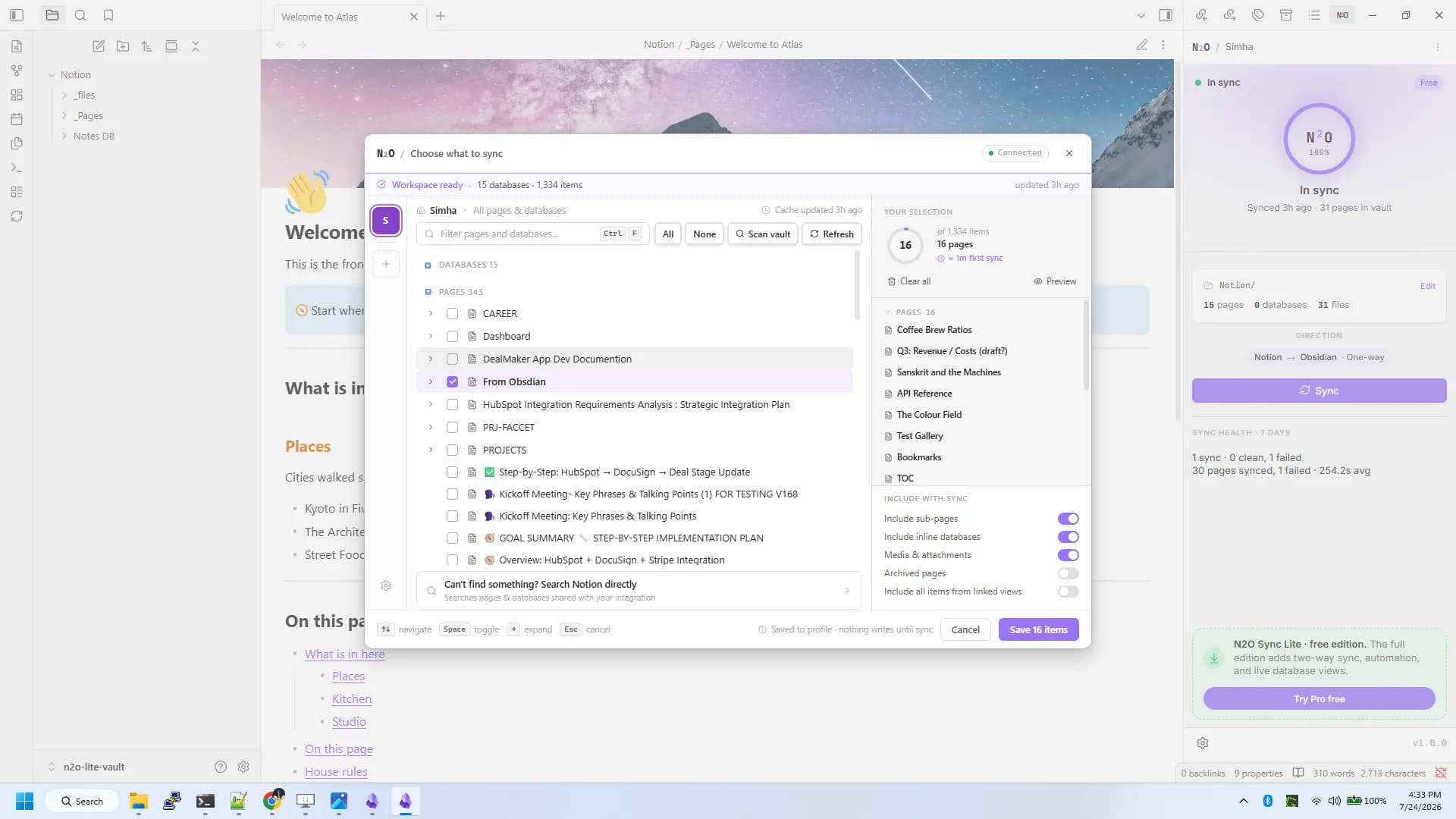N2O Sync Lite screenshot