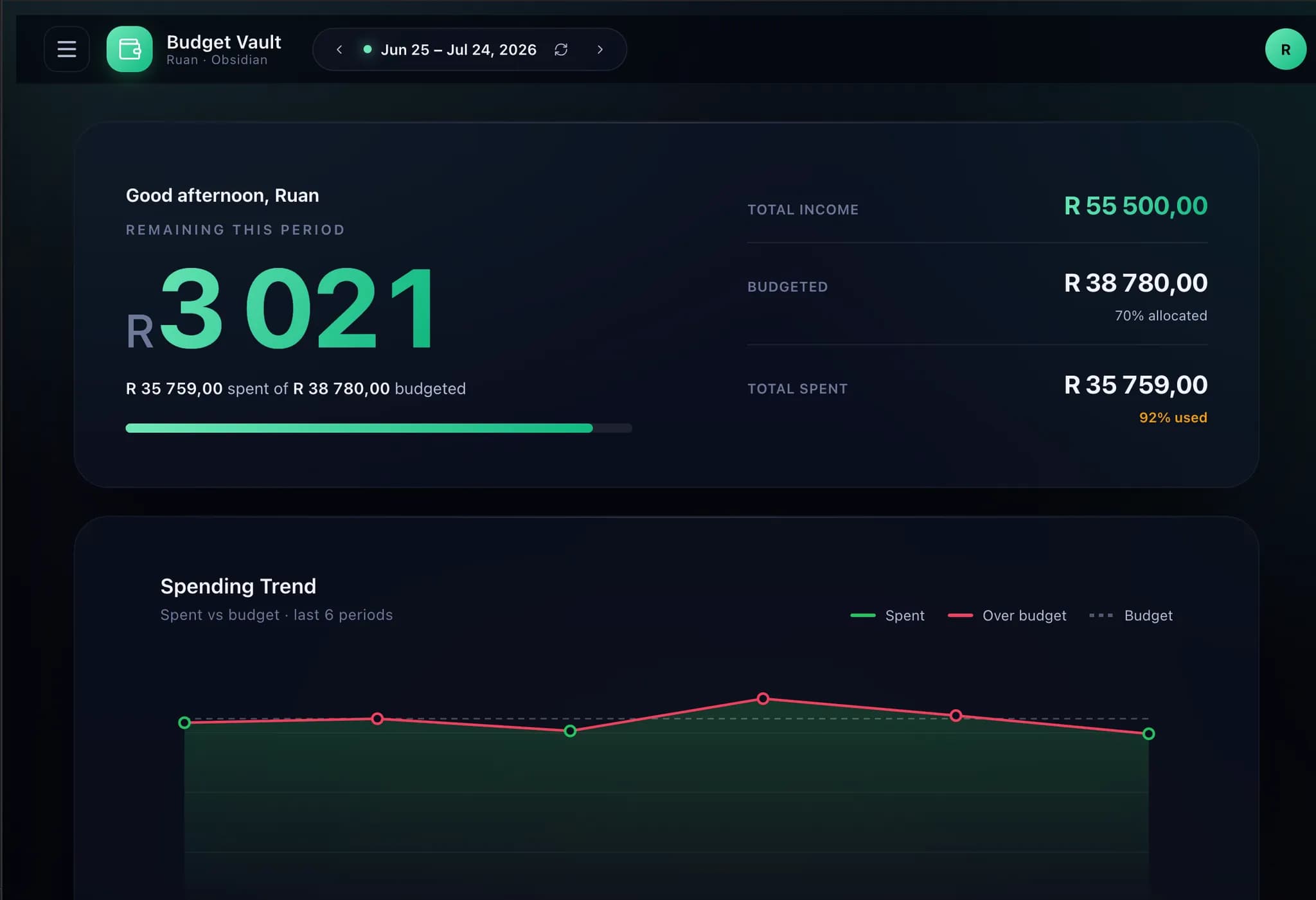 Budget Vault screenshot