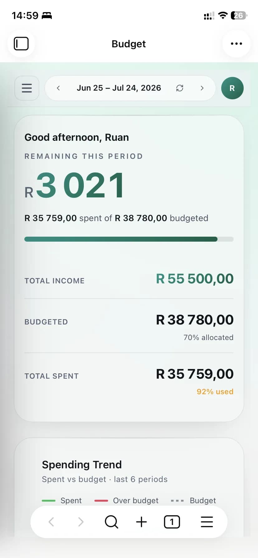 Budget Vault screenshot