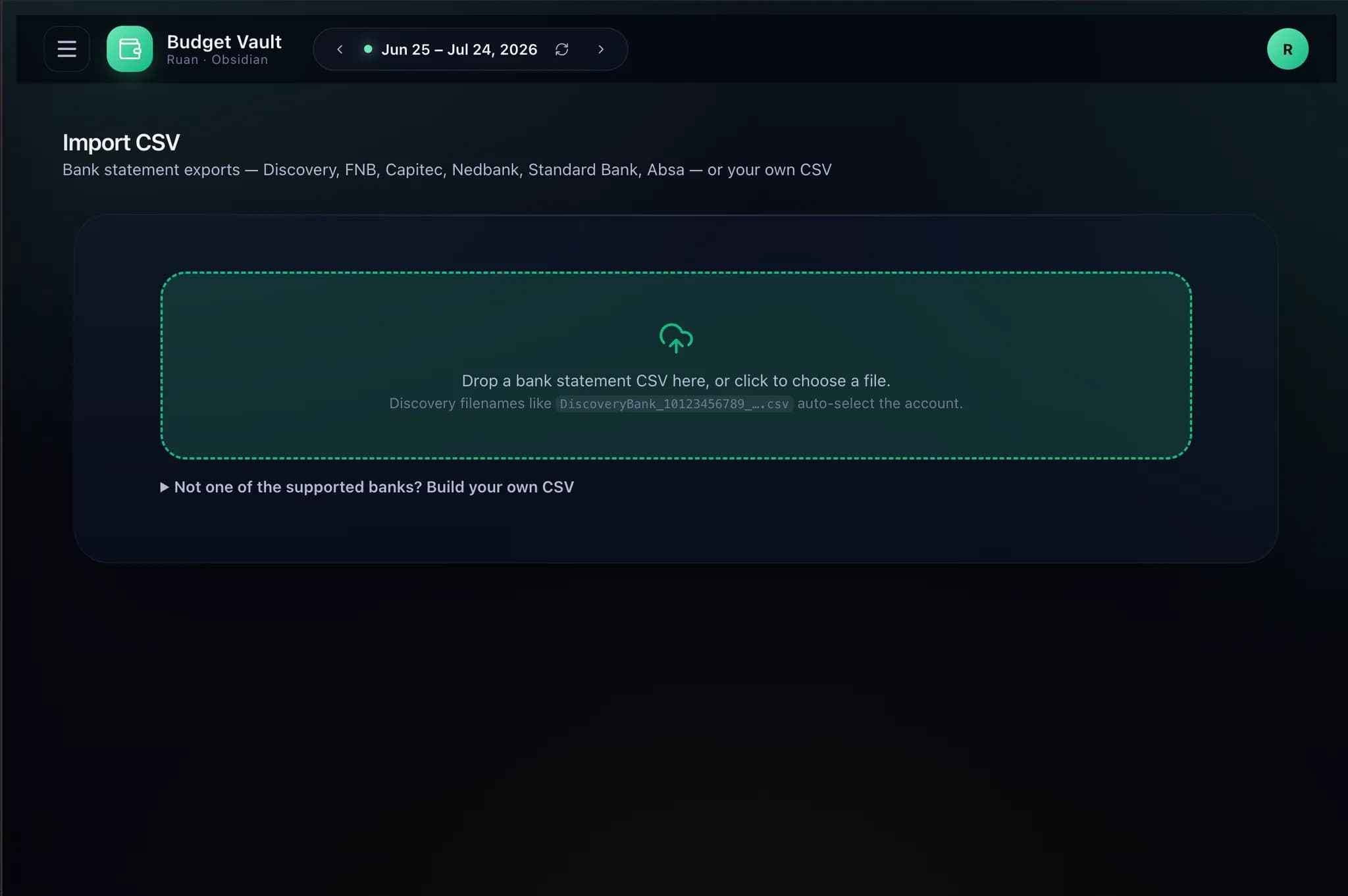 Budget Vault screenshot
