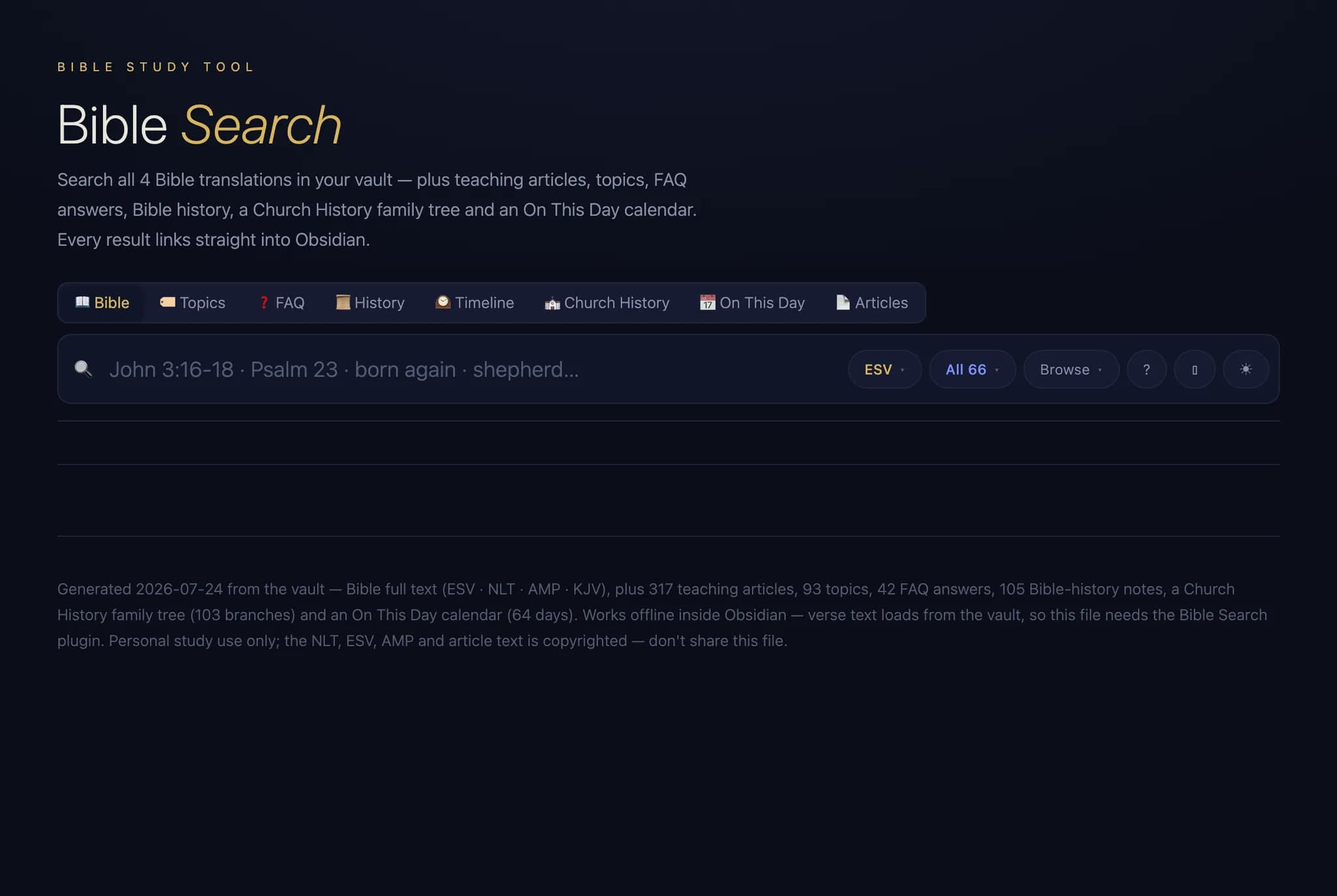 Bible Search screenshot