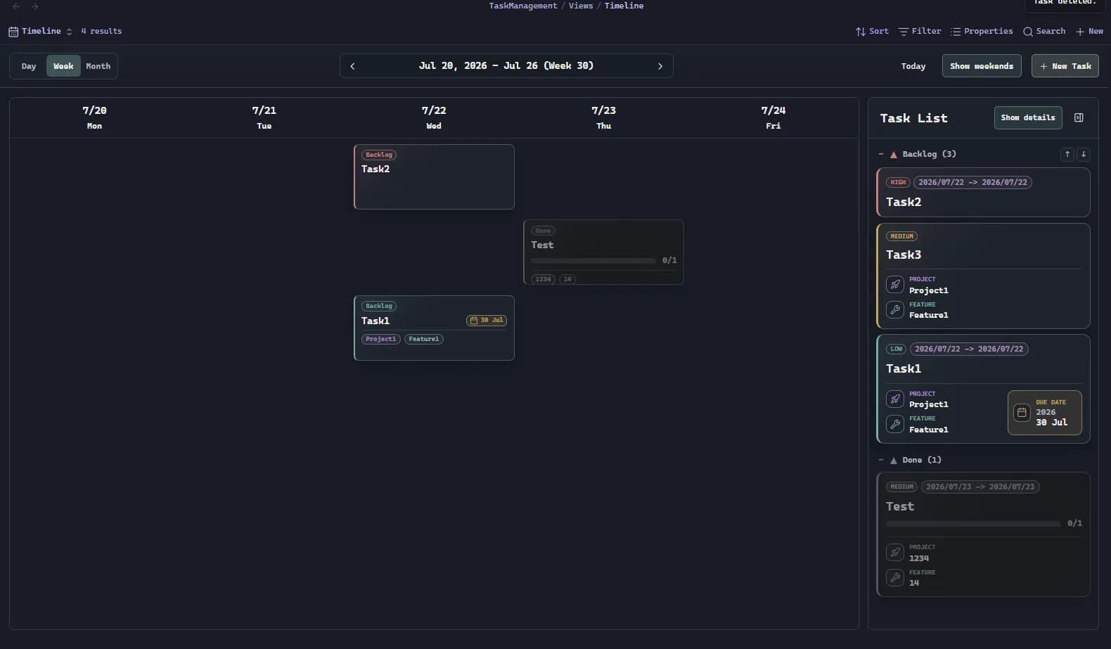 TaskManagement screenshot