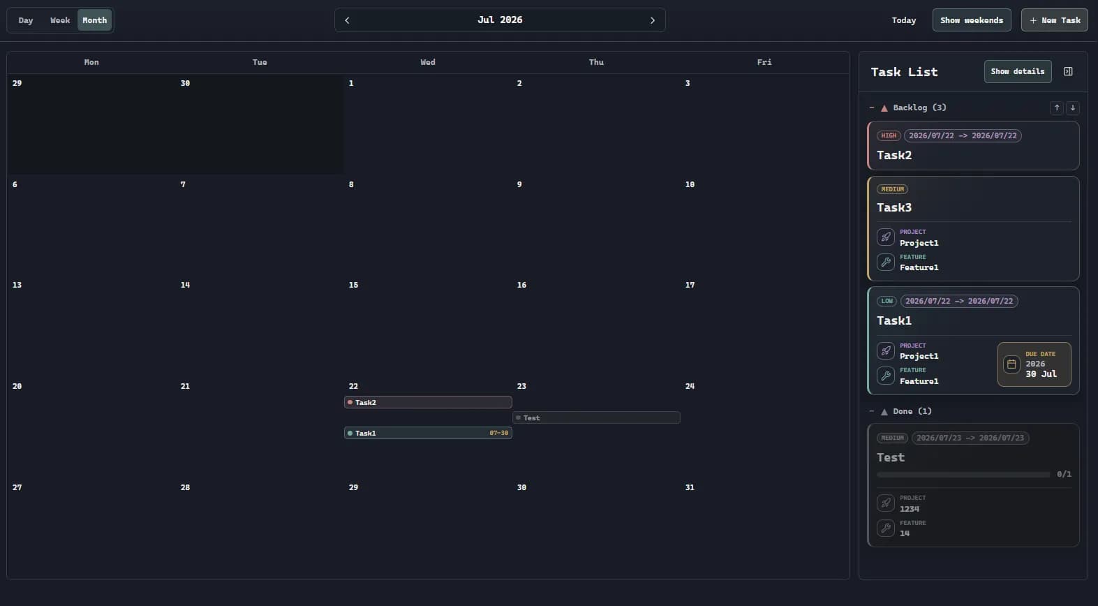 TaskManagement screenshot