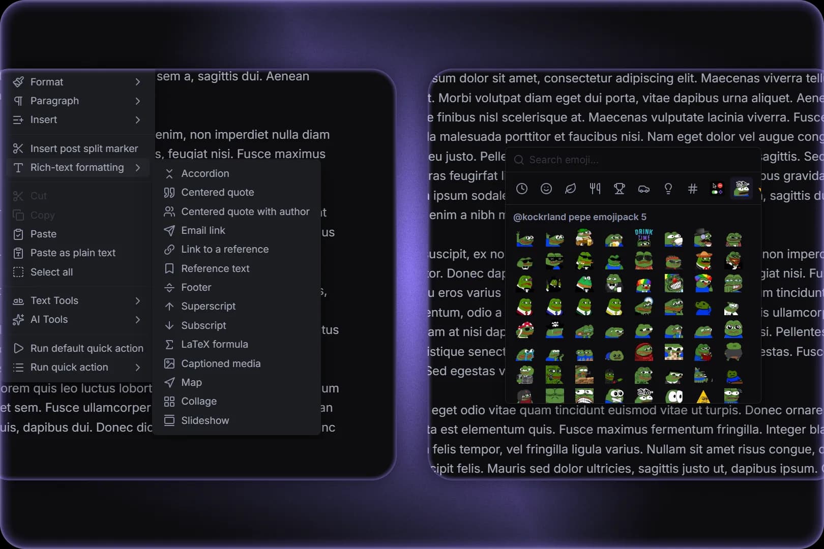 Publish to Telegram screenshot