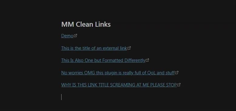 MM Clean Links screenshot
