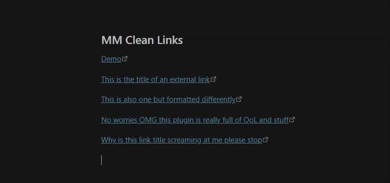MM Clean Links screenshot